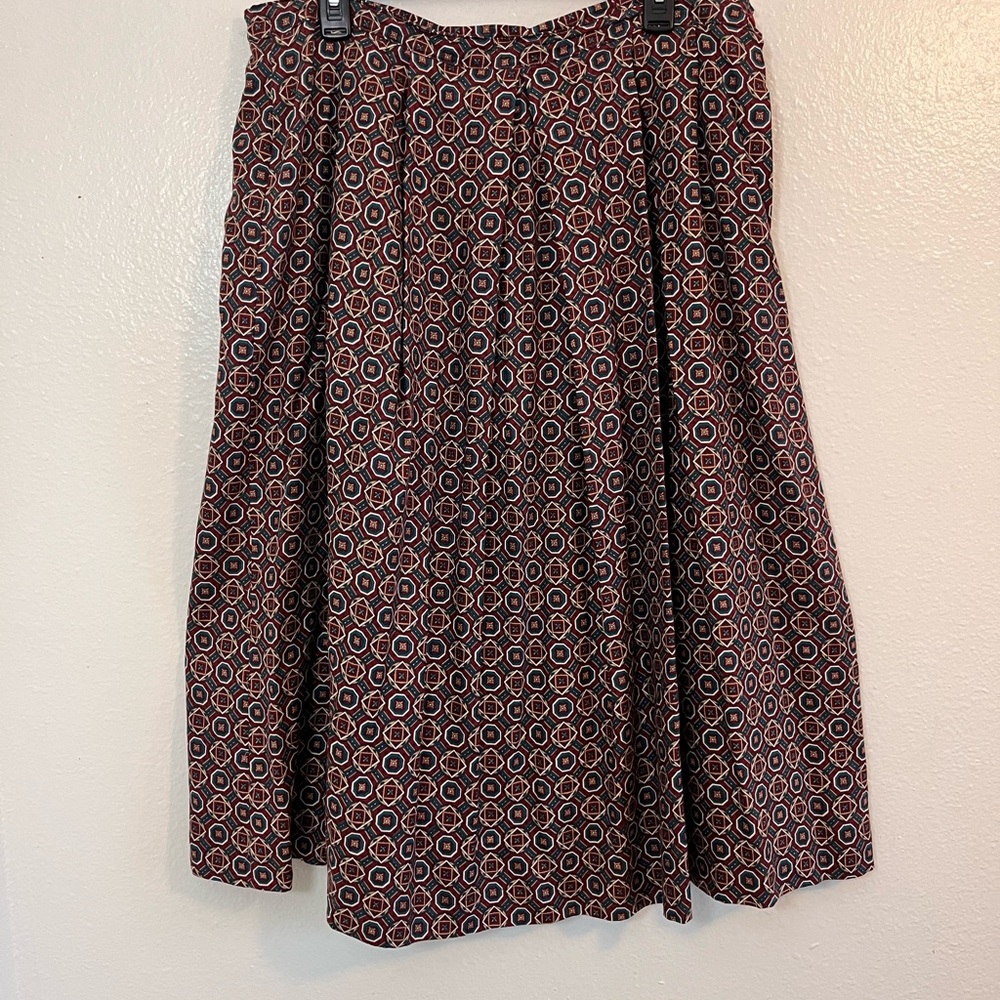 Vintage Country Suburbans pleated midi skirt